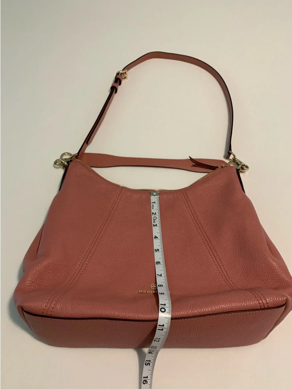 Michael Kors Sienna LG Convertible Shoulder Bag Rose Leather 2 Strap Crossbody